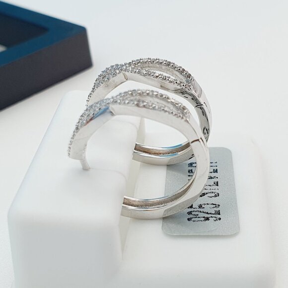 "925 Sterling Silver Cubic Zirconia Earrings, UU1P6A6143 - Picture 11 of 11